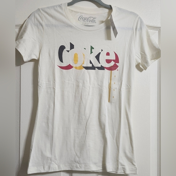 Coca Cola Tops - Coca-Cola White Graphic Tee